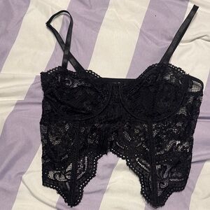 Elegant Black Lace Bralette